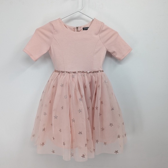 Zunie Other - Zunie‎ girls pink. Dress with tulle skirt, gold stars size 6T